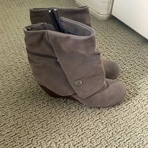 Gray booties